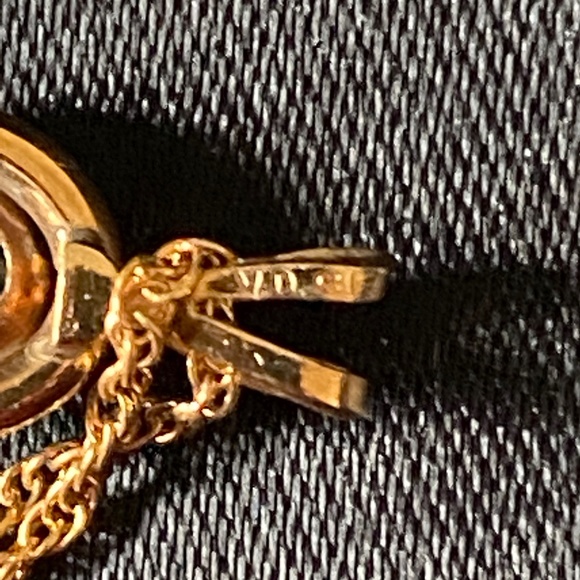 Van Dell I Blue Zircon 14KT Gold Overlay Necklace - Picture 6 of 16